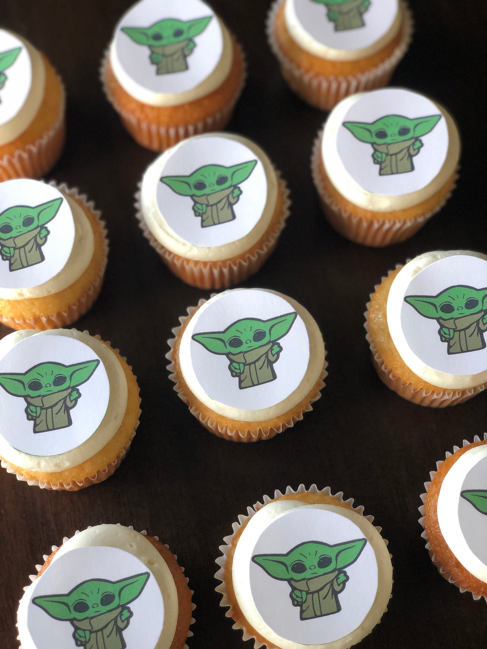 Baby Yoda Cupcake Cookie Cake Edible Images Sugar Sheets Icing Etsy