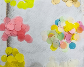 Matte Round Sequins: 10mm Paillettes for Sewing & DIY - 5g Mix
