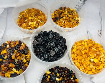 10g Genuine Baltic Amber Beads: Polished Round Beadwork