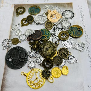 Pendentifs de montre vintage en bronze et métal, 10 g