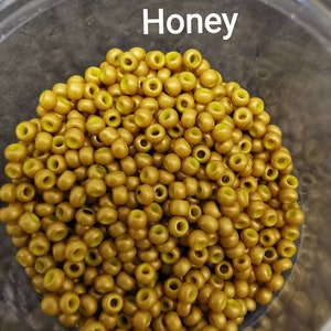 11/0 Toho, Seed Beads, Yellow, Honey, Japanese, Opaque, Transparent, Gold, Lustered, Round, Rocaille, Matte, Galvanized, Seed, 10g