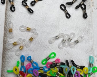 Eyeglasses Chain Rubber Connectors: Multicolour 50pcs Pack or 1 pair
