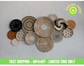 Editors 39 Picks Set of 13 Basket Wall Decor, Boho Wall Decor, Modern Wall Art, Wicker Wall Tray, Personalised gift , Bohemian Wall Decor