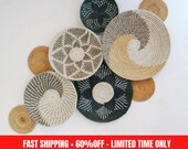 Fast Shipping - Set 9 Wall Basket Decor,Woven Wall Hanging,Bohemian Wall Baskets,Wicker Wall Art,Boho Decor Gift, Gift for home,Gift for her