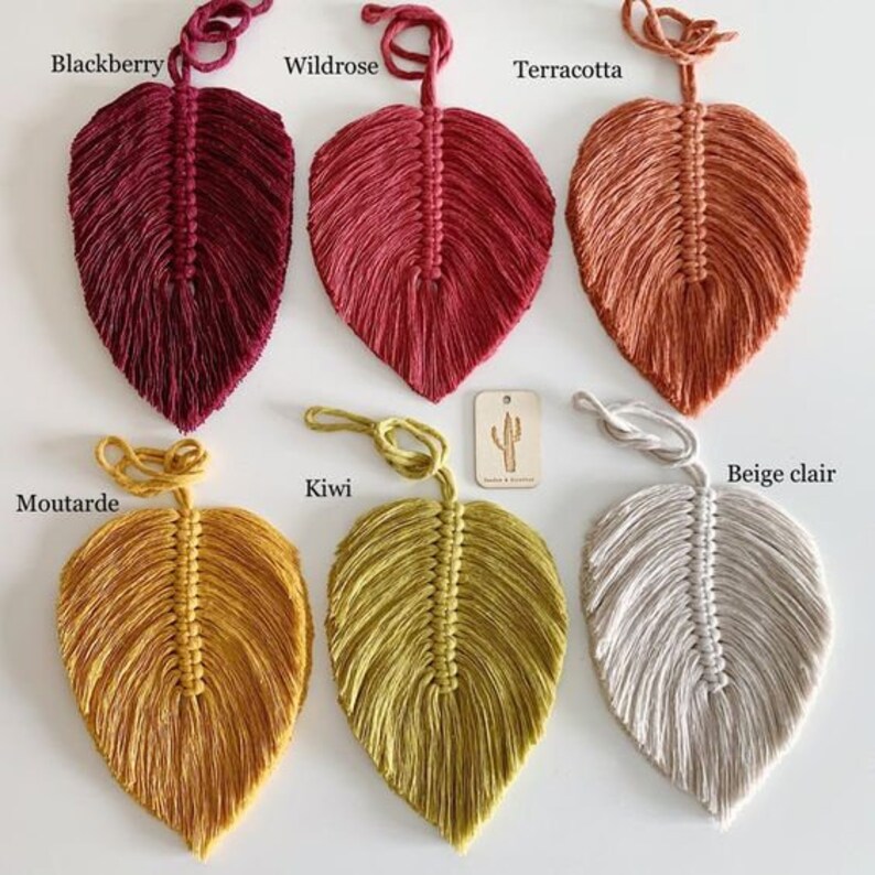 Macrame Round Leaf Wall Decor Leaf Hanging Decor Leaf Wall Etsy