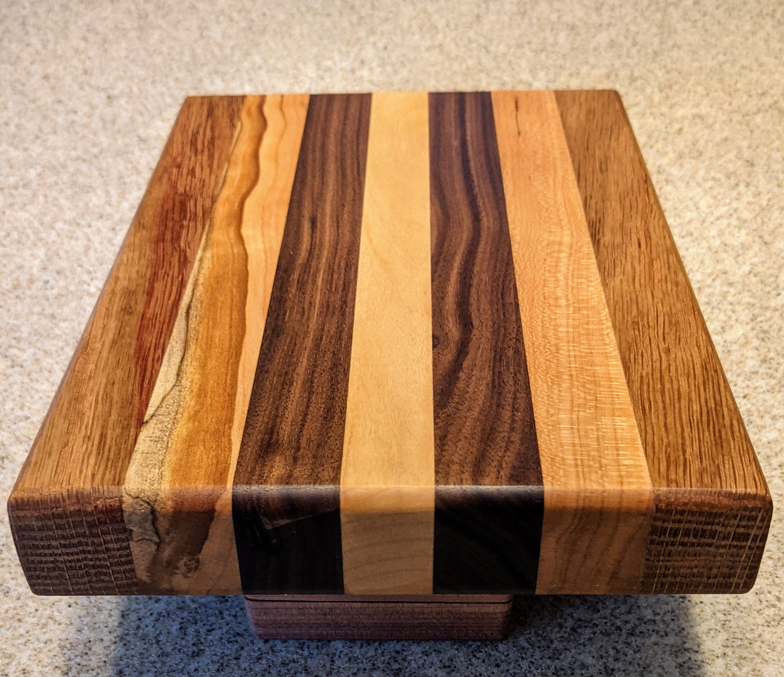 Cutting board edge grain hand crafted from walnut white Etsy