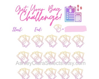 Savings Challenge Printable/Download, Money Challenge, Instant Download, Digital Download, Editable PDF, Use on Tablet or Print
