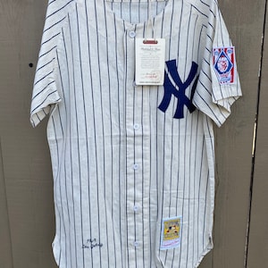 NWT Lou Gehrig 4 Mitchell & Ness Pin Striped New York Yankees Jersey Medium (40)