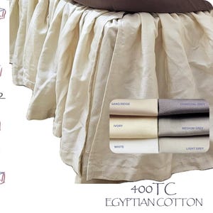 Spódnica Łóżkowa z Falbanami i Rozdzielnymi Rogami (Spersonalizuj Spódnicę)