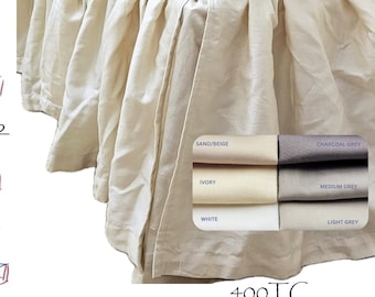 Custom Ruffle Bed Skirt: Drop/Split Corner, Personalized Bedding