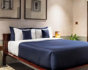 Custom Luxe Egyptian Cotton Duvet Cover Set: Any Size/Shape