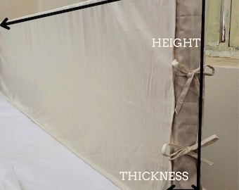 100% Egyptian Cotton, Headboard Cover (Can be Personalized)