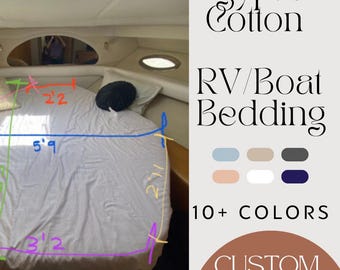 Custom Luxe Egyptian Cotton Boat Bedding: Custom Fitted Sheet Set, Any Size/Shape