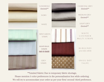 Custom Fitted Sheets /Sheet Set/Combined Mattresses - Any Size/Shape/Color - Premium 100% Egyptian Cotton Sateen 400tc - Ultra Soft