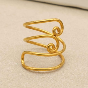 Anillo ajustable de alambre dorado, soporte para dedos con forma de cuello de cisne, estabilizador de la articulación PIP DIP