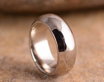 Half Round Wedding Band- Simple Ring plain Band- 925 Sterling Silver Half Round Ring, Solid Silver Ring- 2mm 3mm 4mm 5mm 6mm 7mm 8mm Bands-