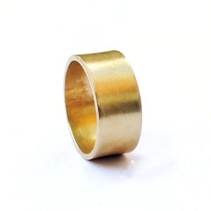 Brushed simple 9mm band Ring, band for women and Men, Indian Traditional brass ring, Ethnic Brass Ring, Wide Gold Band Ring