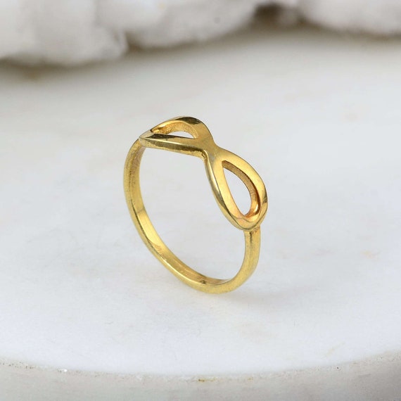 The Trix Ring - jewelry, double band, minimal, dainty, simple, abstract,  natural, gold, handmade, limited edition