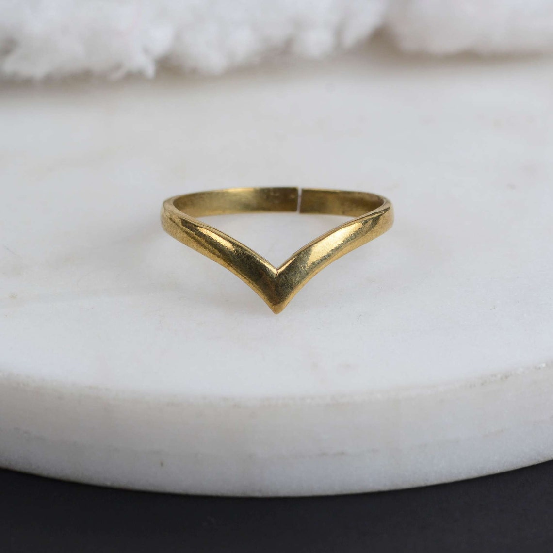 V Ring Set Stacking Ring Chevron Ring Minimalist Ring Etsy