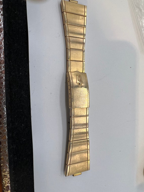 Accutron gold tone watch bracelet