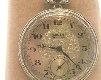 gruen pocket watch value