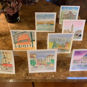 World Landmarks Notecards with envelopes