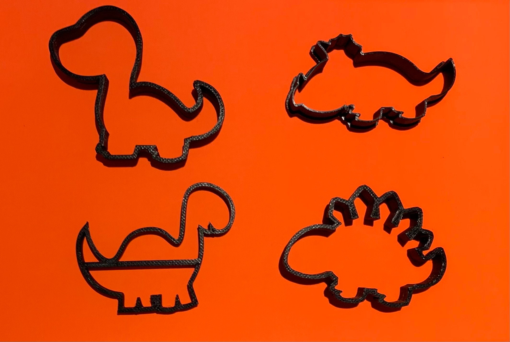 Set of 4 cookie cutters dinosaur shape Etsy