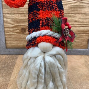 Buffalo Check Gnome, Holiday Gnome, Winter Gnome