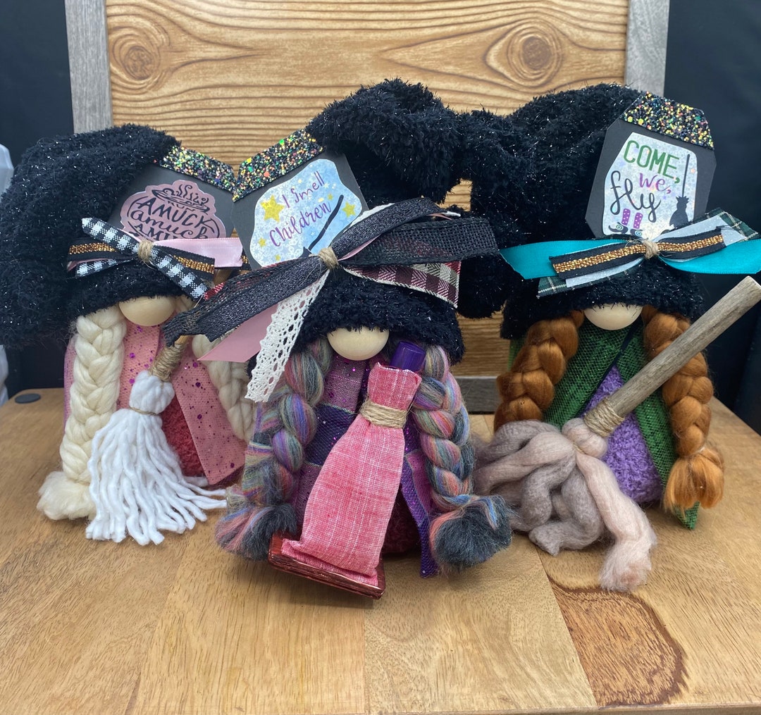 Hocus Pocus Gnomes Sanderson Sisters Gnome Set Etsy