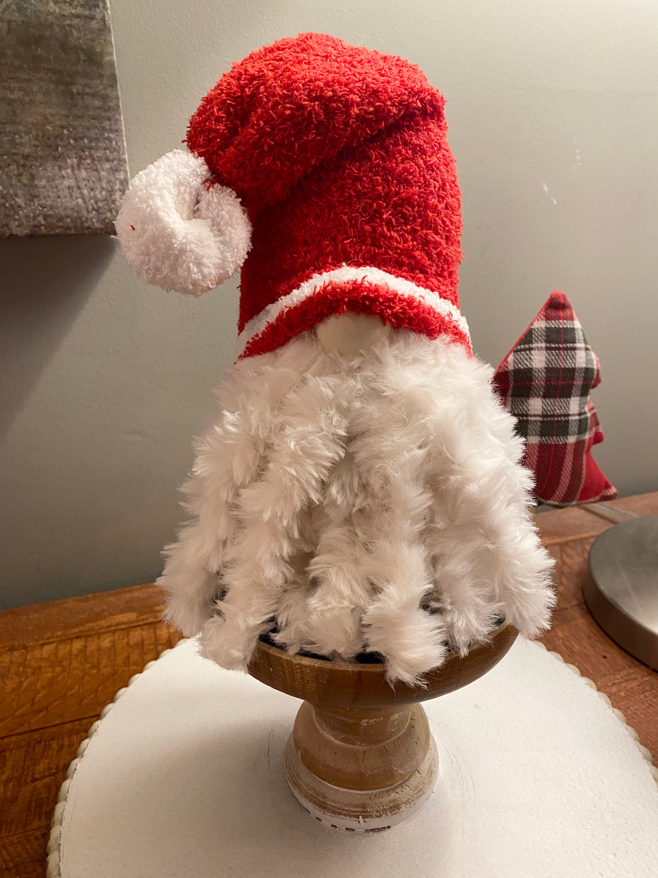 Santa Gnome with Fluffy Beard