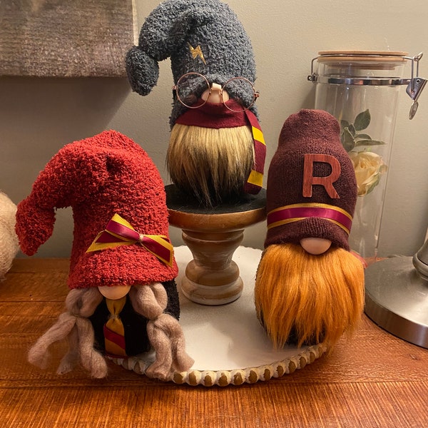 Harry Potter Theme Gnome Set, Harry Potter, Hermione Granger, Ron Weasley