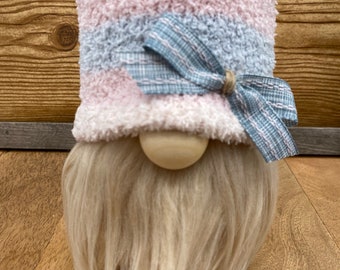 Pink and Blue Striped Gnome