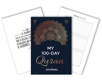 100-Day Quran Journal: Muslim Reflection Diary (Digital PDF)