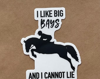 I Like Big Bays Jumper Equestrian Horse Sticker Horse Lover Gift Equestrian Sticker