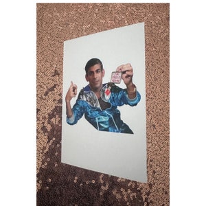 Rishi Sunak als Jimmy Saville Grußkarte A6 Glossy