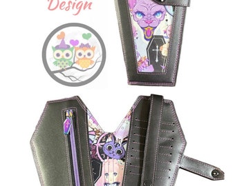Kawaii Kreepy (Matte) - Large Bi-fold Coffin Wallet