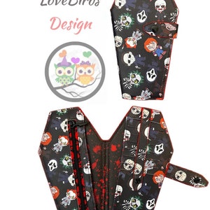 Chibi Horror - Cartera grande de ataúd plegable
