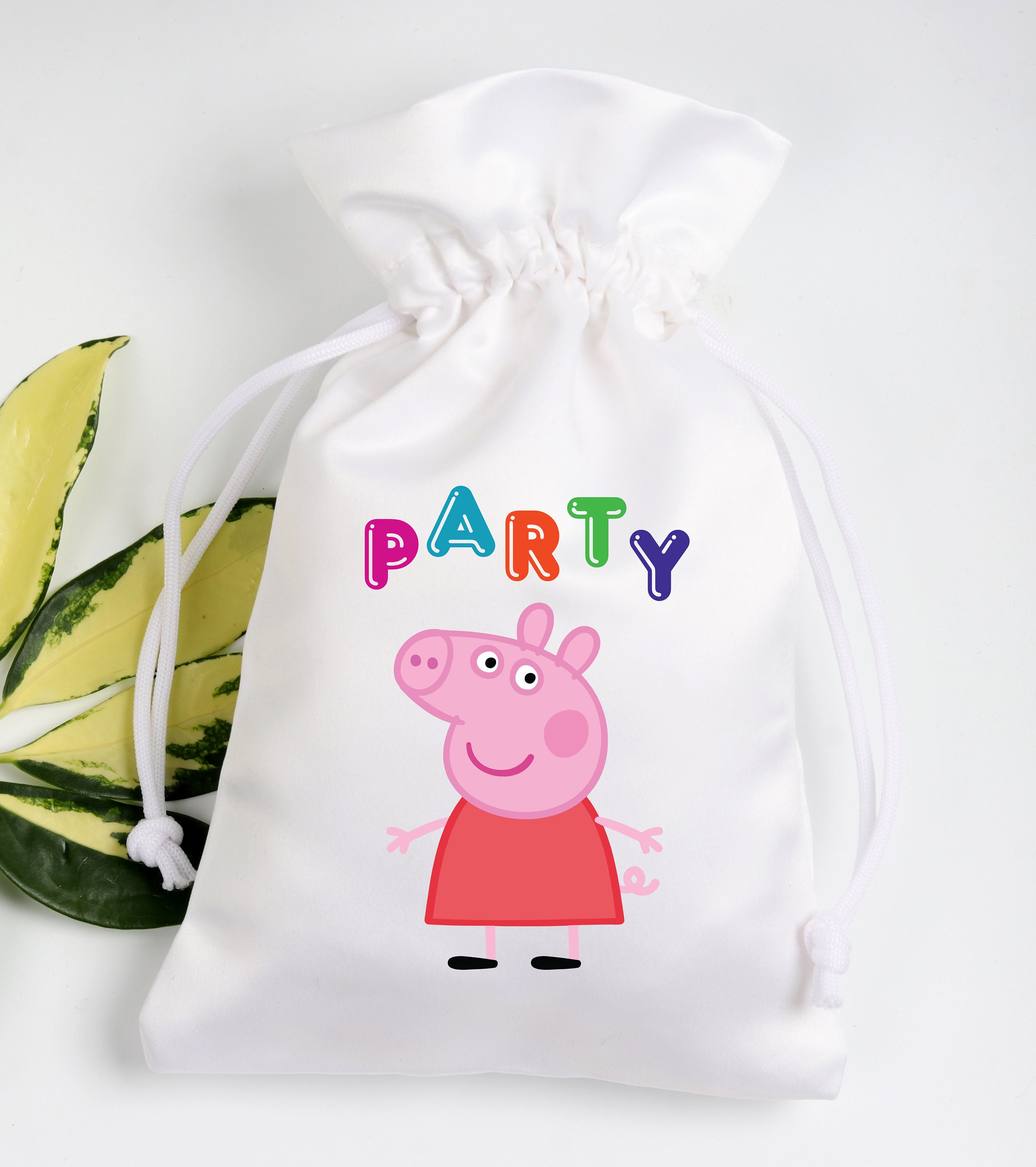Peppa Pig Favor Bag Party Bags Eco friendly Cotton Bags With