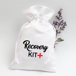 Personalized Recovery Kit Bags For Wedding, Bachelorette, Bachelor Party | In Sickness And In Health - Hotel Welcome Bags For Guests -Set 10