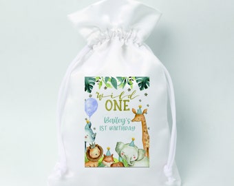 Wild One Birthday Party Favor Bags |  Birthday party Kit | 1st Birthday favour bags | Jungle  wild one Birthday Party bags -Set 10