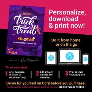 Halloween Party Invitation – Add your information and have it TODAY!