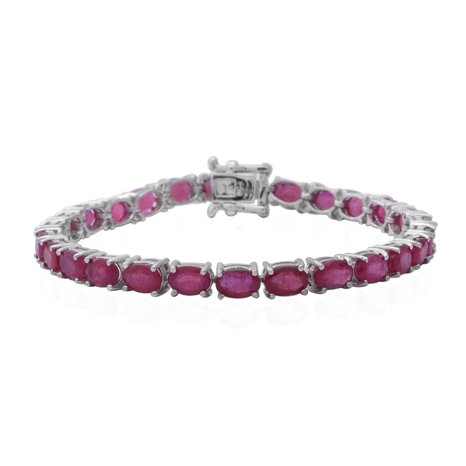 Natural Ruby Tennis Bracelet in 925 Sterling Silver,ruby Bracelet