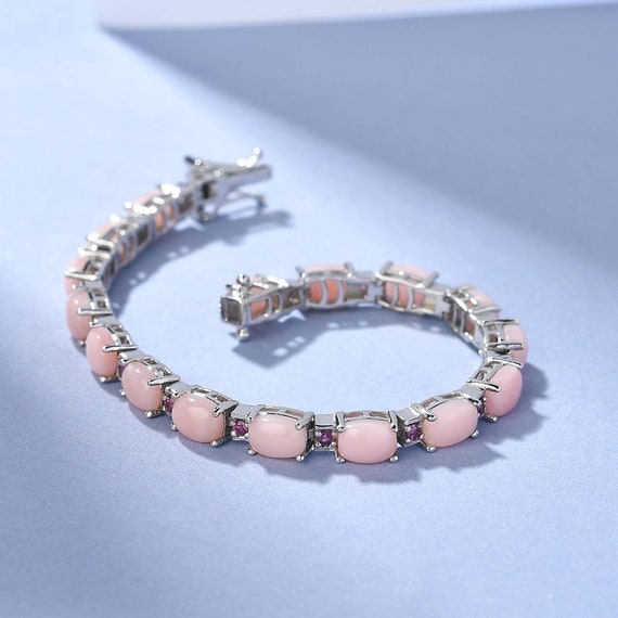 Silver Infinite Charm Floral Gemstone bracelet for Her - Khushbu Jewellers