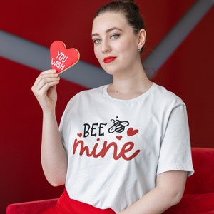 Valentines Day Shirt - Bee Mine Sweater  Gift for Her or Him  Romantic Apparel