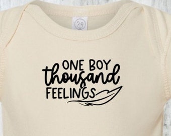 One Boy, Thousand Feelings Onesie - Expressieve Baby Romper - Emotionele Baby Outfit