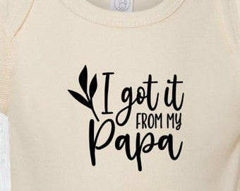 Ik heb het van mijn papa Onesie - Schattige babybody - Vaderdagcadeau-idee