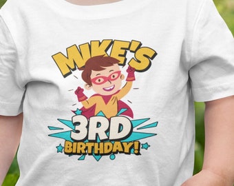 Custom Hero Birthday Shirt - Personalized Party Tee