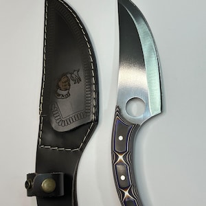 Handmade 4116 German Steel Hunting Knife: Werzalit Handle, Leather Sheath