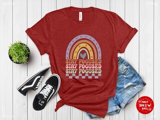 T-shirt Donna Manica Corta Estiva Con Scritta "Good Vibes" Arcobaleno, Misto Cotone, Taglie S-XXL, Colore Verde
