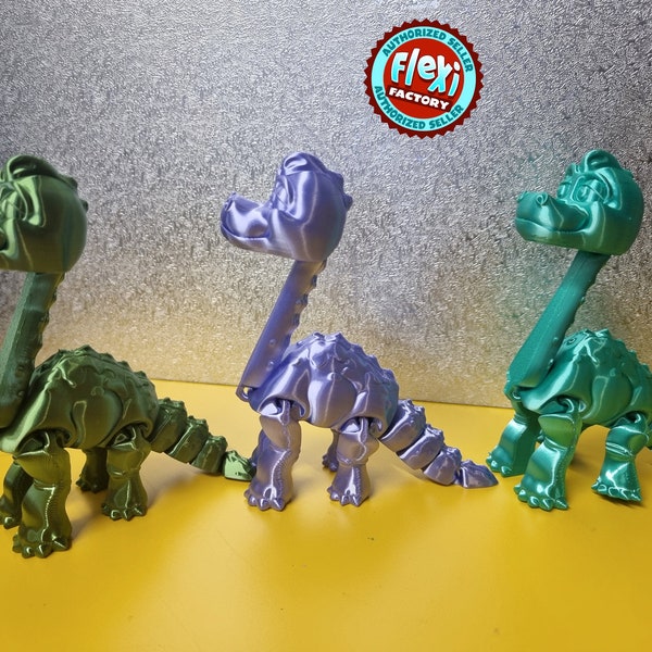 Dinosaur Toy Brachiosaurus Flexi Factory 3D Printed Fidget Desk Toy